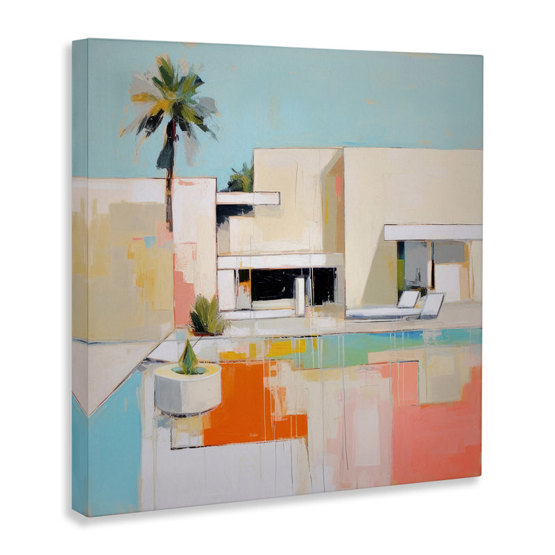 Art mural moderne sur toile flottante moderne par Irena Orlov, H 17 po x l 17 po x P 1,5 po