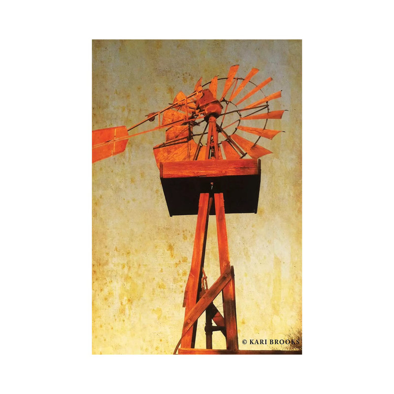 Chip'S Windmill I by Kari Brooks - Wrapped Canvas Print