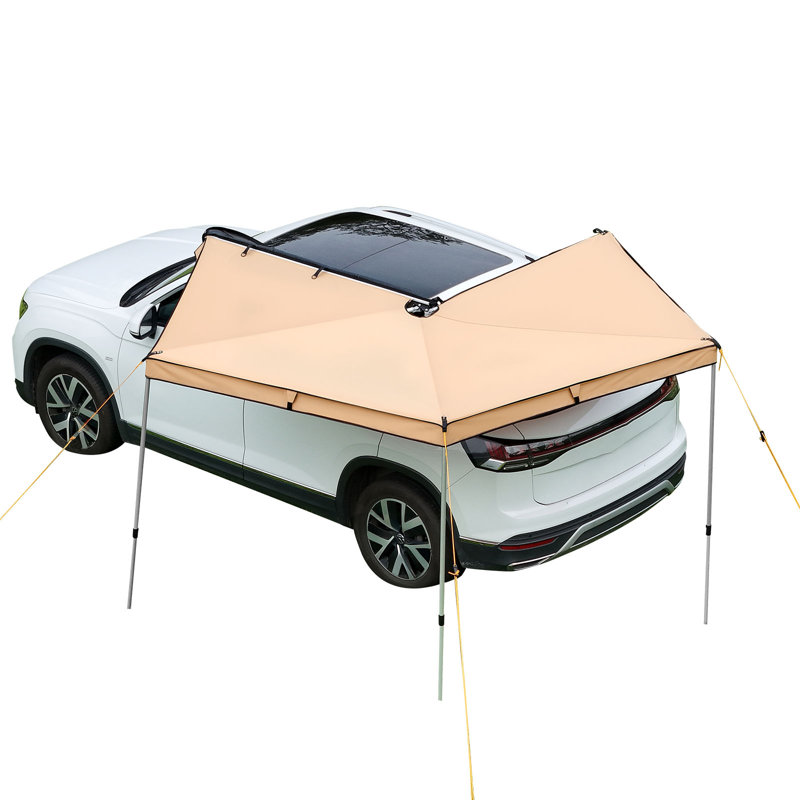 270 Degree Awning, 52 sq.ft Driver Side Vehicle Awning, Waterproof UV50+ Car Side Awnings with Carry Bag, All-Weather Free-Standing Overland Awnings Car Shelter for SUV Van Truck Camping