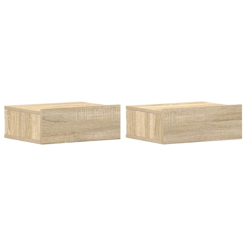 Dagmar Bedside Table, Oak, Set of 2
