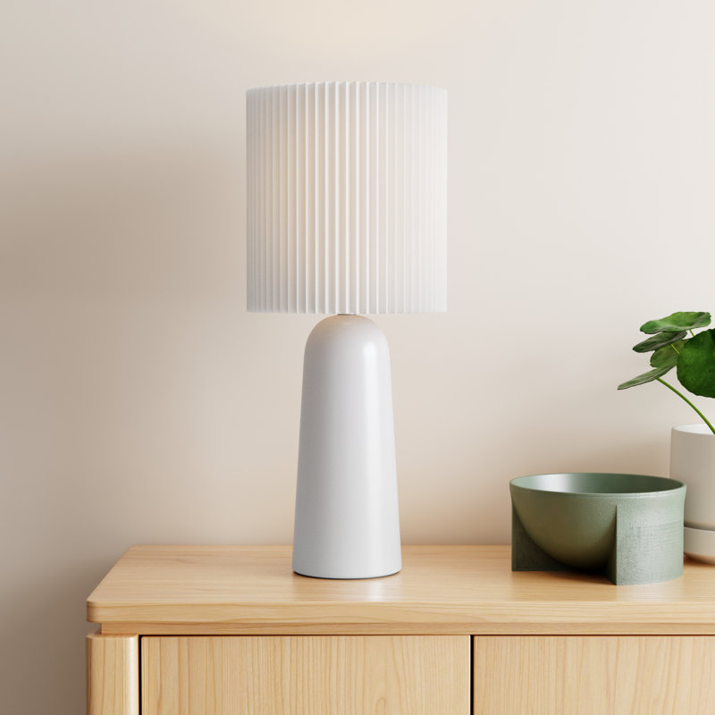 Racine Ceramic Table Lamp, White