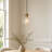 Meya 1 - Light Dimmable Single Drum Pendant with Raindrop Glass