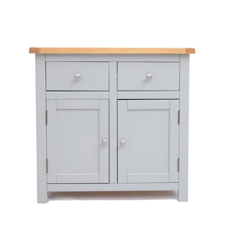 Napolitano 84cm Sideboard, Grey/Satin Chrome