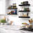 Chelles Sorbus 16" Long Floating Shelves with Invisible Mounting Set of 2, Black-515346689