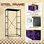 Commode pour chambre à coucher avec 4 tiroirs de rangement Skull Mauve