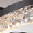 24" Flush Mount Black Ceiling Fan with Dimmable Led Light and Remote-703250472