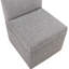 Chaise moderne avec revêtement en gris teinté, structure stable en frêne massif, conception confortable