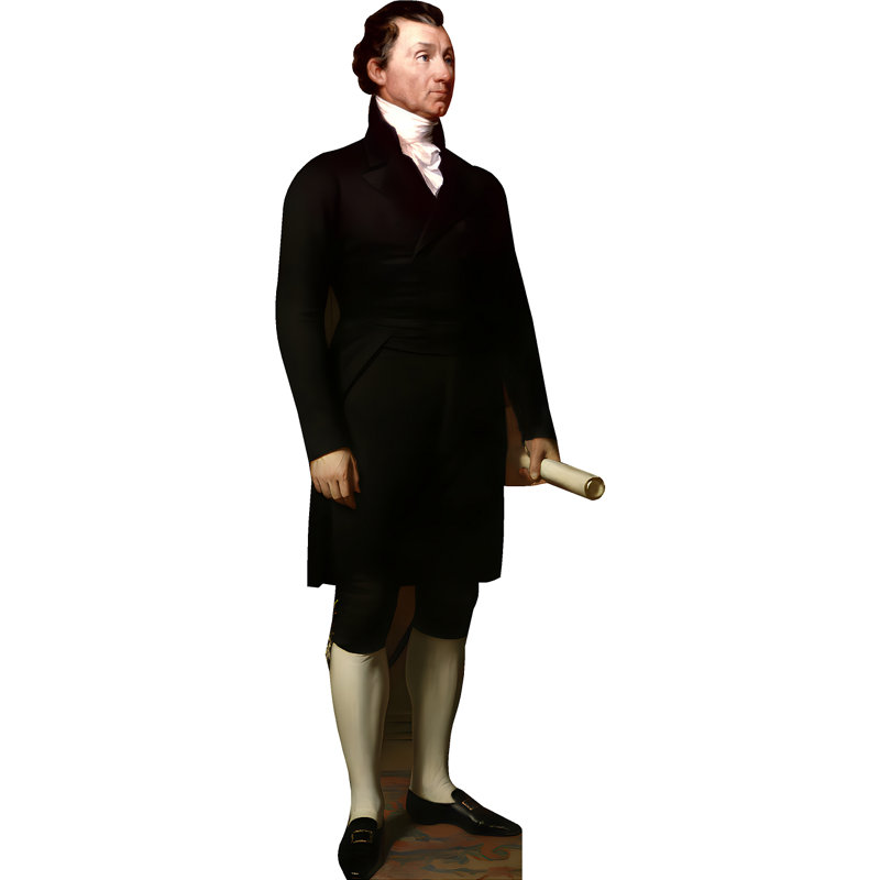 H25113 James Monroe 5ème président découpé en carton debout