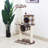2 Tiers Cat Tree with Condons,Perch,Scratching Posts-117605914