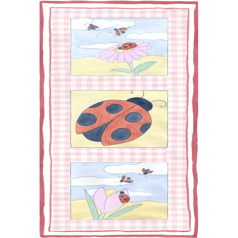 Lady Bug Trio by Megan Meagher - Wrapped Canvas Painting, 46cm H x 30cm W x 3.8cm D