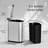 Slim Stainless Steel Trash Can With Removable Liner Bucket - Space-Saving 10L Office Garbage Bin With Silent Closing Lid (Silver Modern Design)
