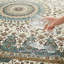 Traditional Qum Cashmere-Feel Area Rug & Runner, Non-Slip Washable Living Room Carpet-121775458