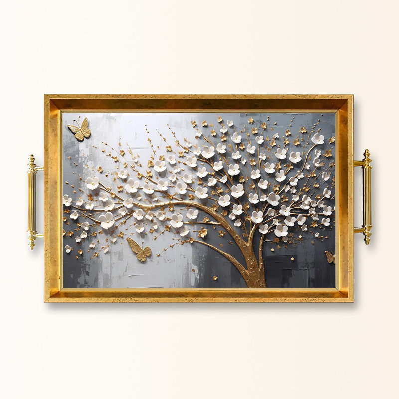 Elegant Glass Tray, 19.7 x 11.4 x 1.4 inches | 100% Durable Glass Construction | Easy to Clean with Damp Cloth | Ideal for Serving, Decorative Display, and Organizing | Stylish Addition to Home Décor