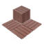 Carreau de terrasse en polypropylène emboîtable 12 po x 12 po brun pour terrasses et allées extérieures