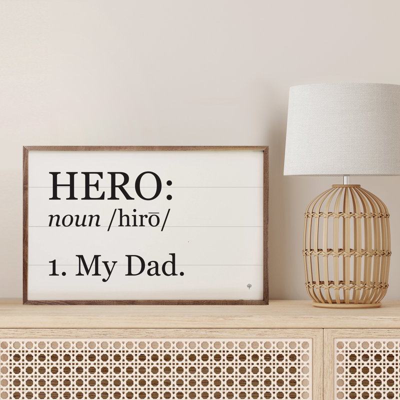 My Dad - blanc, H 24 po x l 36 po x P 1 po