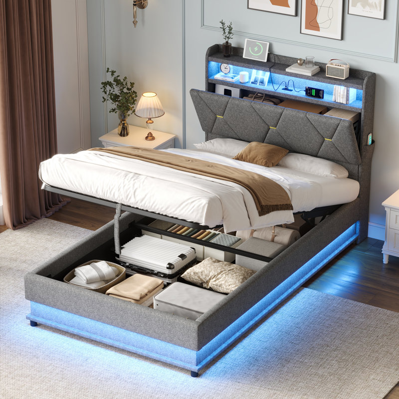Upholstered Ottoman Bed, 3FT