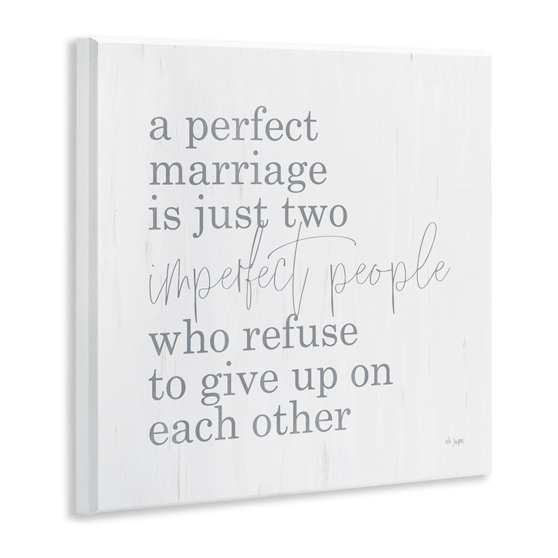 Plaque murale parfaite «Refusez d'abandonner le mariage», design par Jaxn Blvd.