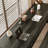 Black Rectangular Solid Wood writing desk-117867016