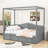 Twin Wooden Canopy Daybed with Built-In Backrest and Storage Drawers-1238811105