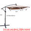 Parasol d'extérieur 2X3m à DEL - énergie solaire, auvent, auvent 180G, avec manivelle et base transversale pour la cour de piscine-131379671