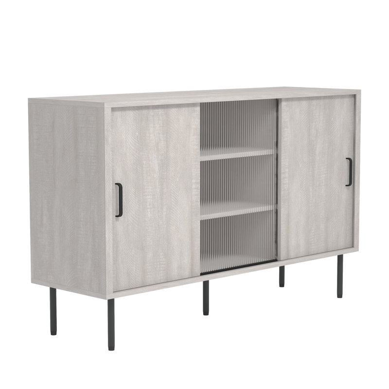 Riziero 16 Pair Shoe Storage Cabinet, Dusty Gray Oak