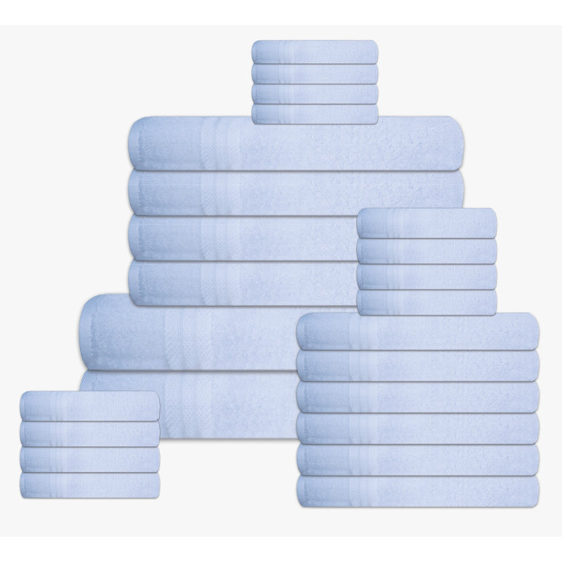 Terrycloth Bath Towels (Pack of 24), White