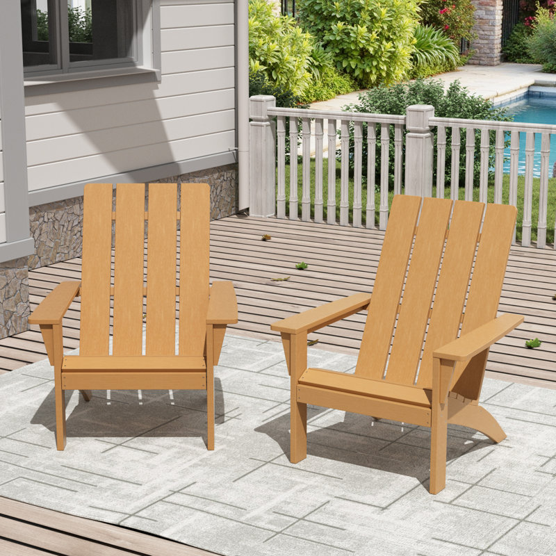 Danese 2-Piece All-Weather HDPE Adirondack Chair, Brown