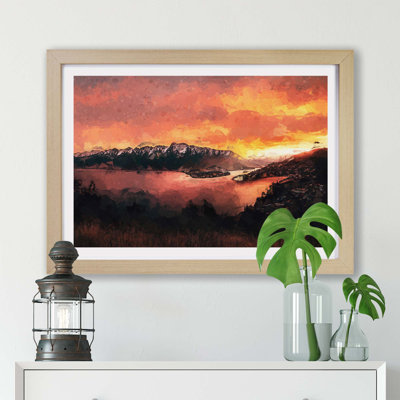Sunset Over Queenstown - Framed Print