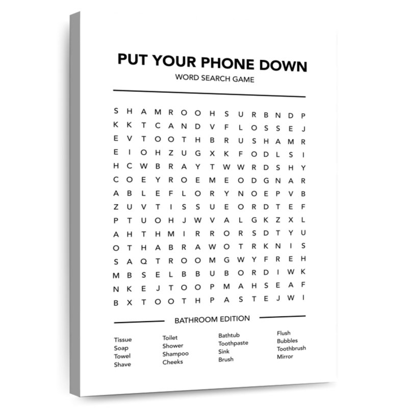 Bathroom Word Search Game