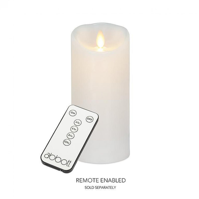 Bougie sans flamme Reallite, Blanc / Blanc, 6,5 po x 3 po sans flamme