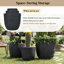 Ensemble de 3 pots de fleurs mats avec trous de drainage et bouchon en caoutchouc-223286054