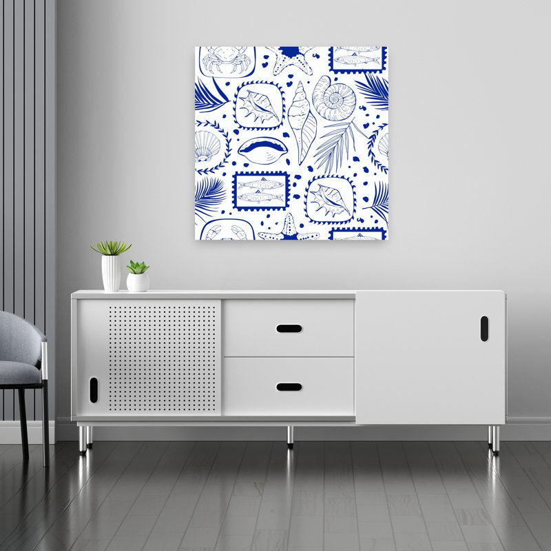Impression d'art mural nautique abstrait, 36" H x 36" W