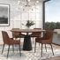 Walnut Round Table 5-Piece Dining Set