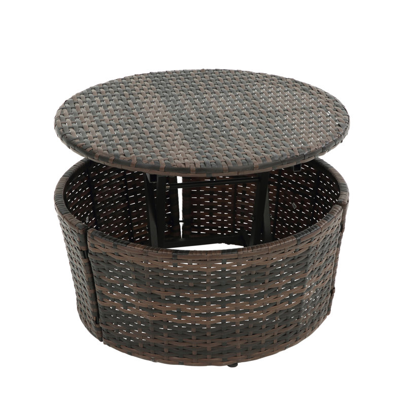 Canapé-lit d'extérieur en rotin avec baldaquin Bali, Beige