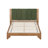 Premium Pine Wood Queen Bed Frame,Queen Size Bed Frame With Headboard Included,Mid Century Modern Bed,Natural&Green Color-1999844339-1999844337