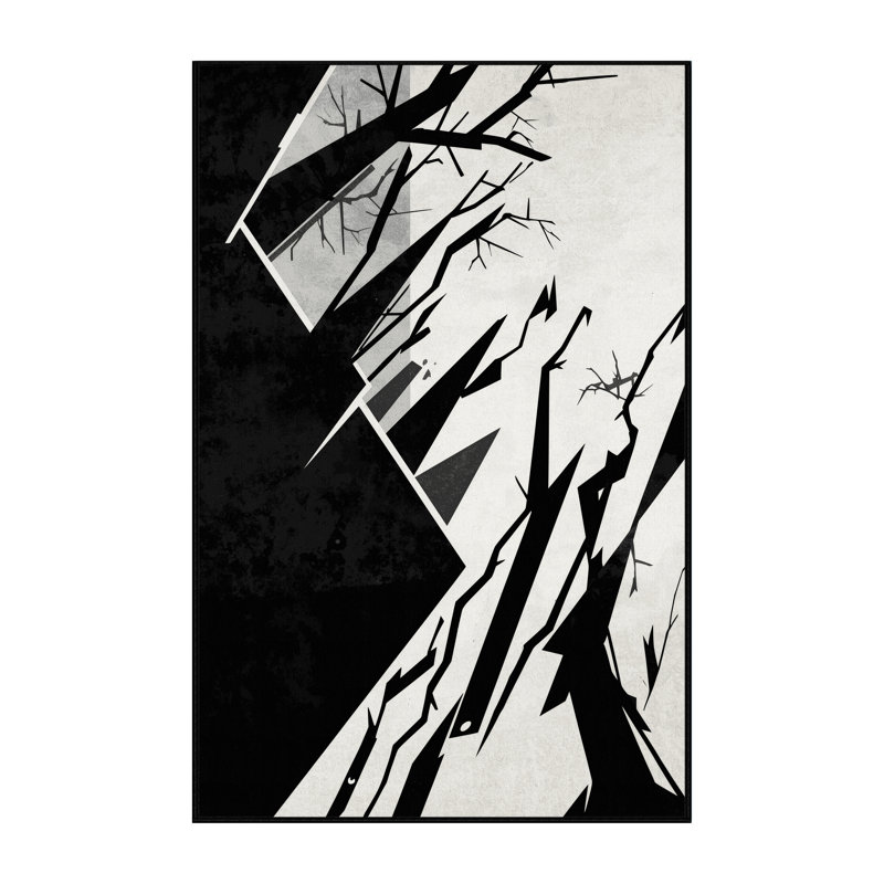 Tapis abstrait moderne et contemporain Chaplin Haunted Forest, 8 x 10