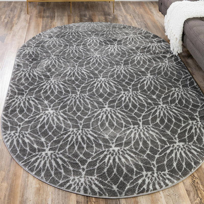 Floral Indoor Rug, Oval 7'10" x 10'