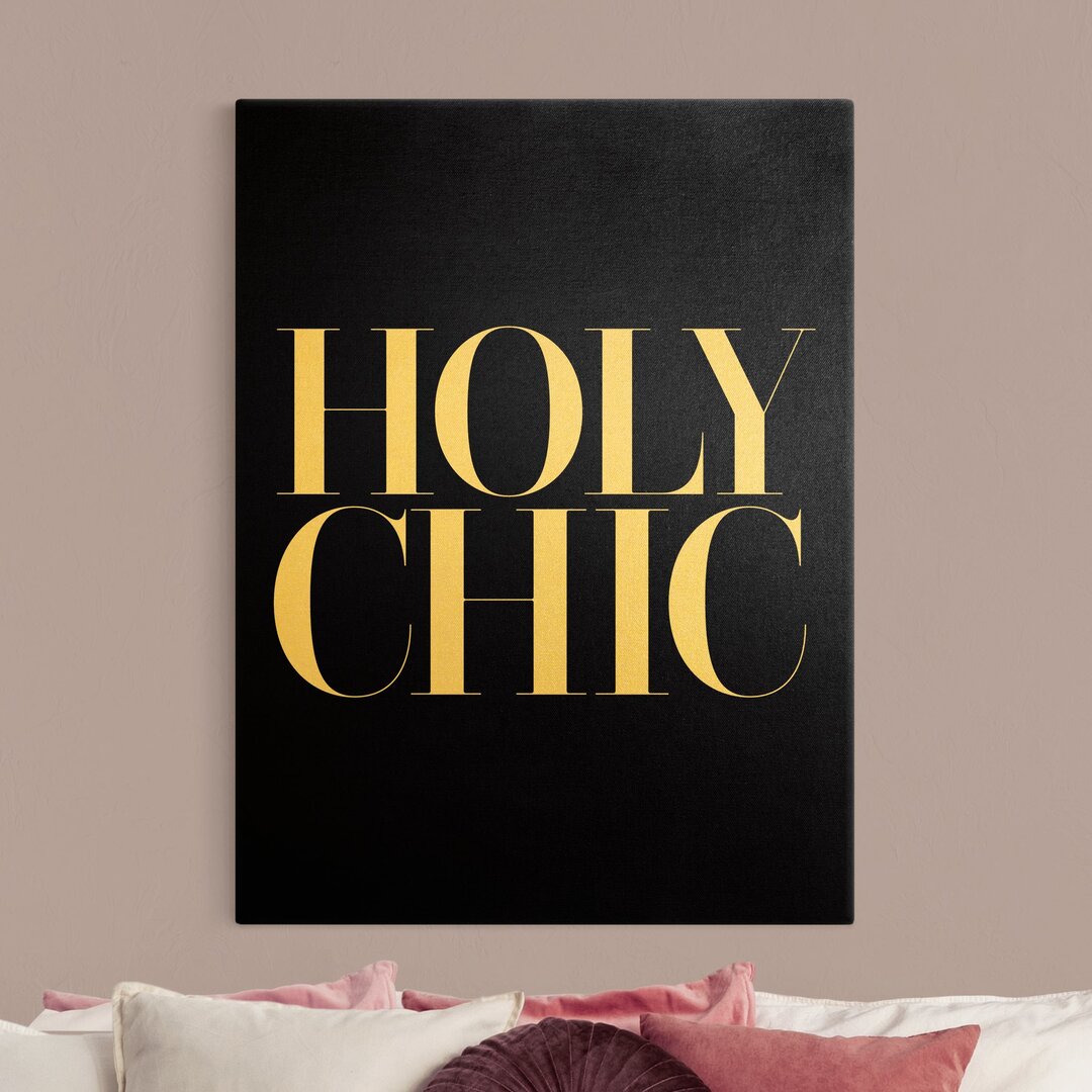 Leinwandbild Gold HOLY CHIC Schwarz