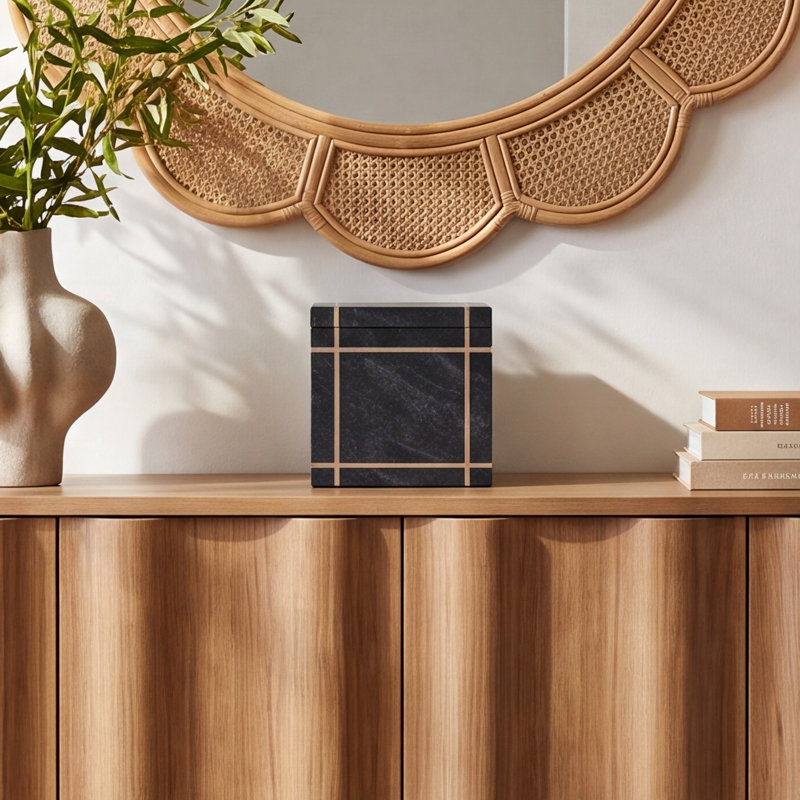 Odonna Marble Bathroom Storage Container