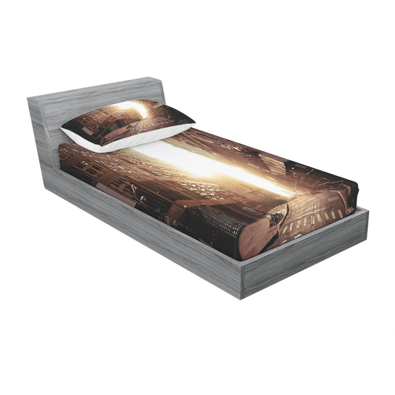 Microfiber Sheet Set, Twin Sheet Set with Fitted Sheet