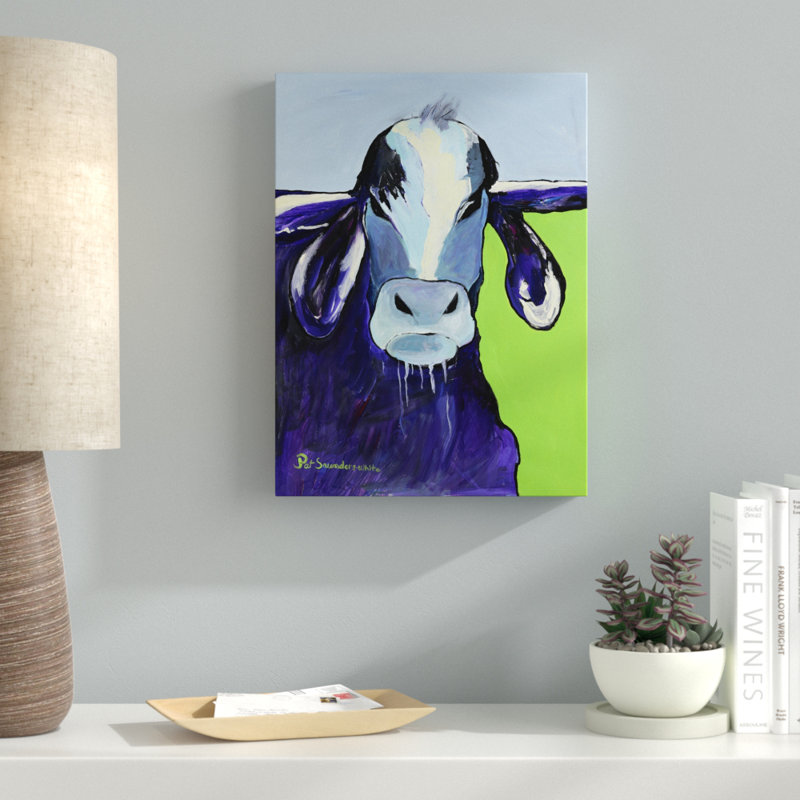 Bull bave, reproduction d’art sur toile tendue, H 19 po x l 14 po x P 2 po