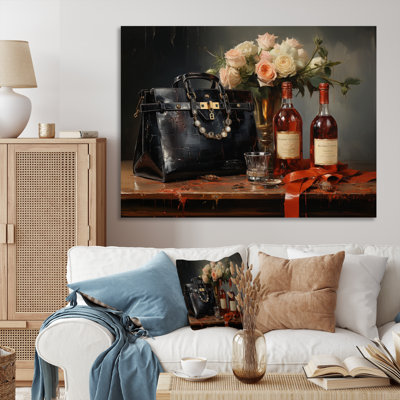 " Wine And Hand Bag Luxury "