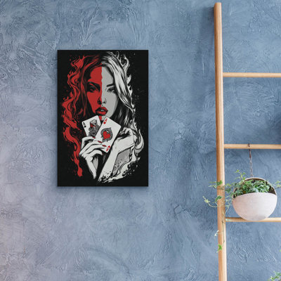  «Ace Temptation» par Ann Klee, art mural en verre acrylique, 16 po x 24 po