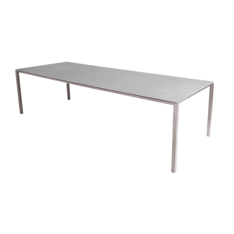 Pure Outdoor Dining Table, Taupe/Concrete Gray, 28.8" H x 35.5" W x 59.1" D