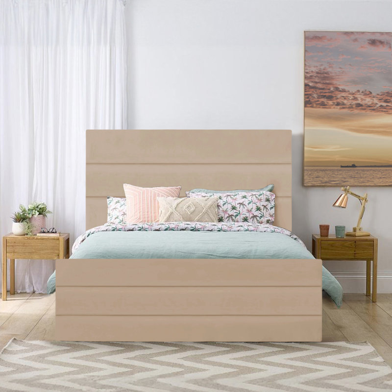 Abrytha Upholstered Ottoman Storage Bed, Beige, Kingsize (5')