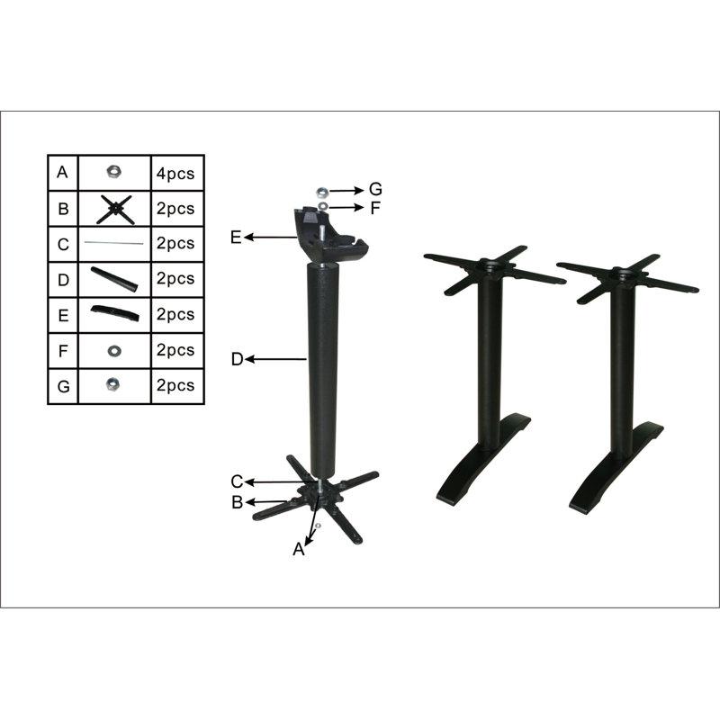 Base de table 28,34 "Dennis