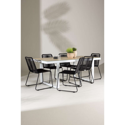 Claudius 6 - Person Patio Dining Set Rectangular Table