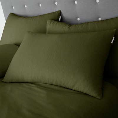 Brushed Cotton Standard Pillow case Pair
