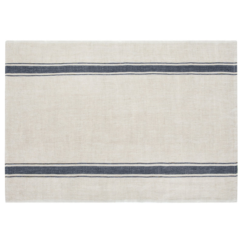 Cangelosi Stripe Tea Towel Kitchen Towel, Blue/Natural