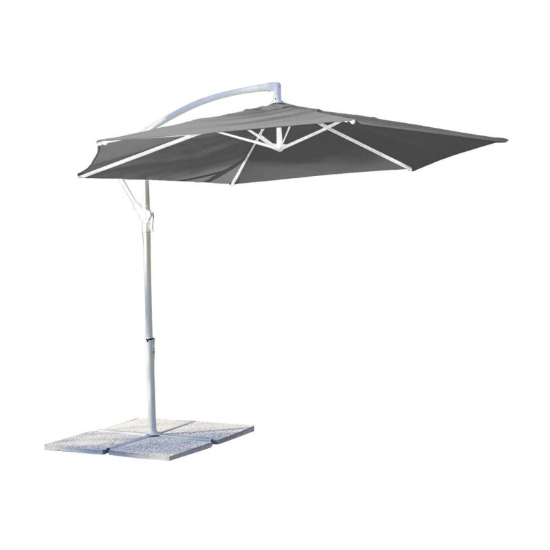 Areonia 312cm Cantilever Parasol, White, Grey